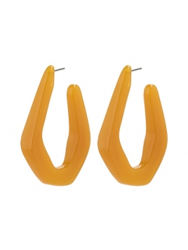 Ohrringe "Bluma" vergoldet von Pilgrim in Braun