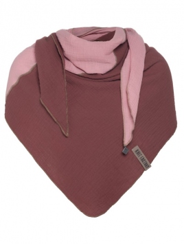 Dreieckstuch Fay von Knit Factory in StoneRed/Rosa