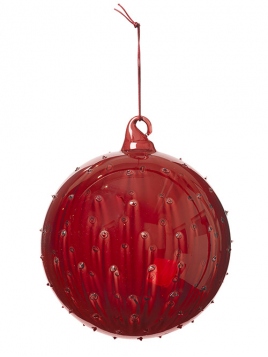 Weihnachtskugel (Dot) von Broste Copenhagen in MadderBrown