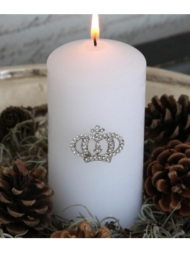Spieß für Kerzen (Krone) Chic Antique in Silber