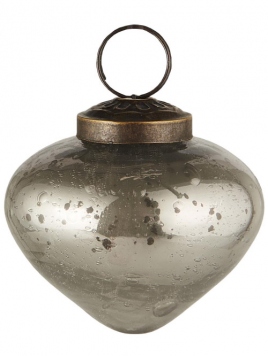 Weihnachtskugel (Kreisel) von Ib Laursen in Silber