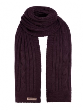 Schal Elin von Knit Factory in Aubergine