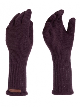 Handschuhe Lana von Knit Factory in Aubergine