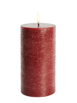 LED Pillar Candle (Ø=7,8cm) von Uyuni Lighting in CarmineRed