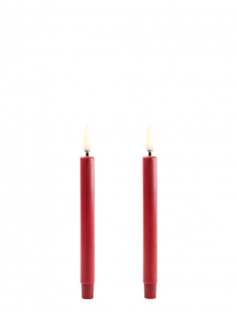 LED Mini Taper Candle (Ø=1,3cm) von Uyuni Lighting in CarmineRed