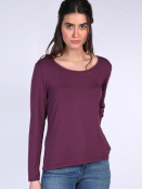 Langarmshirt Philia von Sorgenfri Sylt in Plum