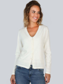 Strickjacke Amily von Sorgenfri Sylt in Ivory