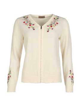 Strickjacke Brontee von Sorgenfri Sylt in Ivory