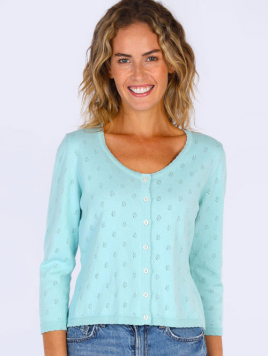 Strickjacke Liselotte Daisy von Sorgenfri Sylt in PastelBlue