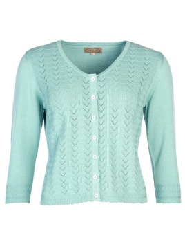Strickjacke Liselotte von Sorgenfri Sylt in Turquoise