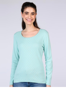 Langarmshirt Malin von Sorgenfri Sylt in Turquoise
