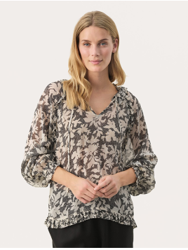 Bluse Joanna von Part-Two in BlackStitchLeaf