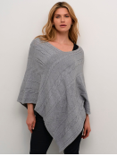 Poncho CrDela von Cream in GreyMelange