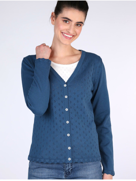 Strickjacke Vali von Sorgenfri Sylt in Ink
