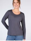 Langarmshirt Philia von Sorgenfri Sylt in Ebony