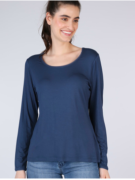 Langarmshirt Philia von Sorgenfri Sylt in Navy