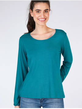 Langarmshirt Philia von Sorgenfri Sylt in Lake