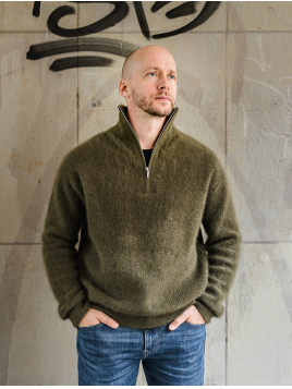 Pullover (Men) Guidon von Apoil Cashmere in Sage