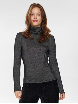 Langarmshirt NuBrianne von Nmph in Caviar