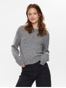 Pullover NuRiette Bow von Nmph in MediumGreyMelange