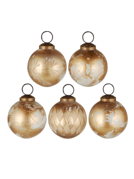 Weihnachtskugeln (5Stk.) von Ib Laursen in wei