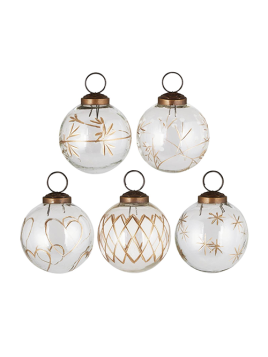 Weihnachtskugeln (5Stk.) von Ib Laursen in klar