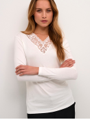 Langarmshirt CrTrulla von Cream in SnowWhite