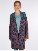 Strickmantel Birka Flower von Sorgenfri Sylt in Navy