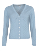 Strickjacke Amily von Sorgenfri Sylt in LightBlue