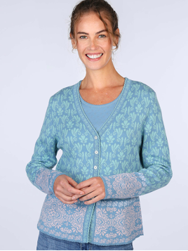 Strickjacke Lindara von Sorgenfri in SwedishBlue