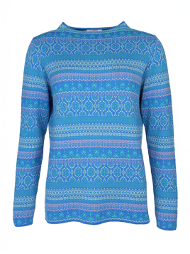 Pullover Sofia Circles von Strikkeby in Lapis