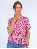 Bluse Karlotti von Sorgenfri Sylt in Raspberry