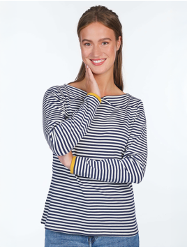 Langarmshirt Kajsa Stripes von Heiter bis Wolkig in Navy