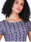 Kleid Malind Flower Vine von Lykka in Navy