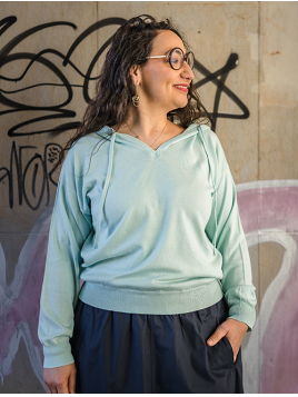 Pullover Grole von Apoil Cashmere in Mermaid