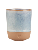 Becher Heart von Ib Laursen in Mattbraun/Hellblau
