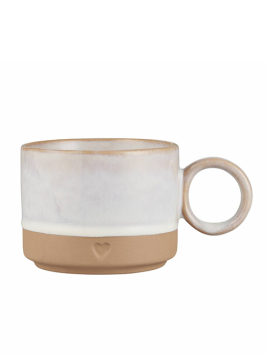 Tasse Heart von Ib Laursen in Mattbraun/Wei