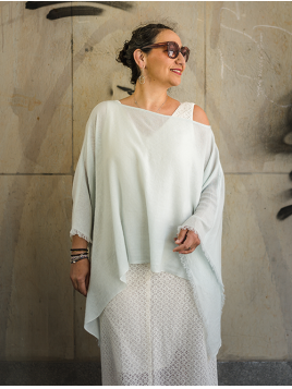 Poncho Fancy von Apoil Cashmere in Spray
