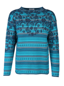 Pullover Flekkina Blossom von Strikkeby in Lake