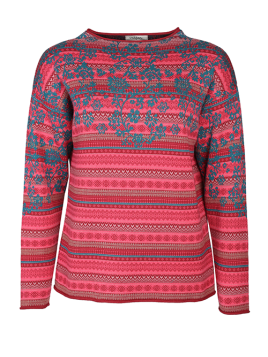 Pullover Flekkina Blossom von Strikkeby in Wine