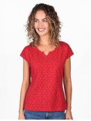 T-Shirt Vichila von Sorgenfri Sylt in Rubin