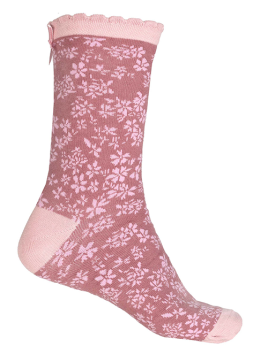 Socken Irma Fleurs von Sorgenfri in DustyOrchid