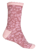 Socken Irma Fleurs von Sorgenfri in DustyOrchid