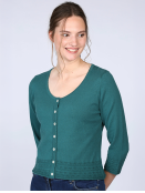 Strickjacke Liselotte von Sorgenfri Sylt in BottleGreen