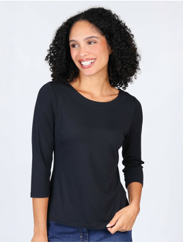 Shirt Zoala Solid von Sorgenfri Sylt in Black