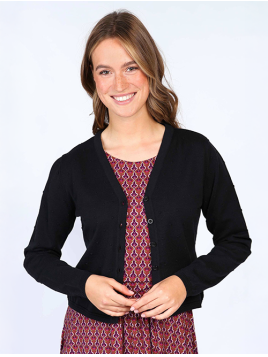 Strickjacke Valea von Sorgenfri Sylt in Black
