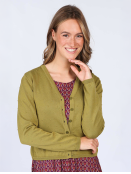 Strickjacke Valea von Sorgenfri Sylt in GreenMoss
