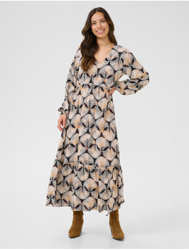 Kleid CrTiah von Cream in BlackBrownShell