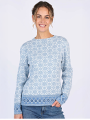 Strickpullover Dorit Nordic von Sorgenfri Sylt in BlueShadow