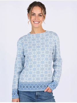 Strickpullover Dorit Nordic von Sorgenfri Sylt in BlueShadow